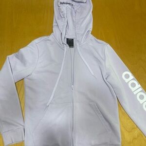 Adidas Light Purple Full-Zip Hoodie